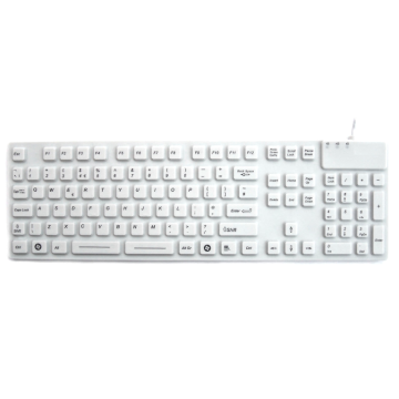 dishwasher safe silicone medical keyboard with full size and feet